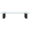 vidaXL Monitor Stand Black 15.7 in.x7.9 in.x3.1 in. Tempered Glass and Metal - 4 of 4