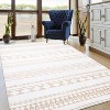 Washable Boho Area Rug Non Slip Low Pile Indoor Carpet Stain Resistant Soft Floor Cover for Living Room Bedroom Office - 4 of 4