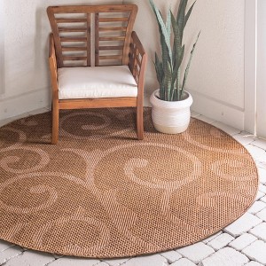 Unique Loom    Outdoor Botanical Vine Area Rug - 1 of 4