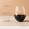 Twine Scattered Snowflakes Stemless Wine Glass, Holiday Wine and Christmas Party Accessory, Hostess Gift, Snow Pattern, Clear, Silver - 2 of 4
