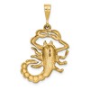 Black Bow Jewelry 14k Yellow Gold Large Scorpio the Scorpion Zodiac Pendant - 4 of 4