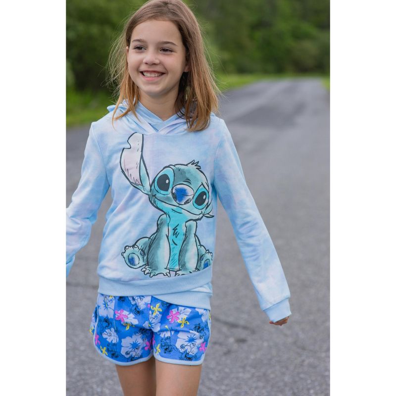Disney Lilo & Stitch Girls French Terry Crossover Hoodie Toddler to Big Kid, 2 of 7