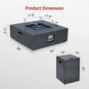 COZONY 36/48/56" Propane Fire Pit Table, 50,000 BTU Dual-Use Outdoor Heater with Wind Guard & Cover - 3 of 4