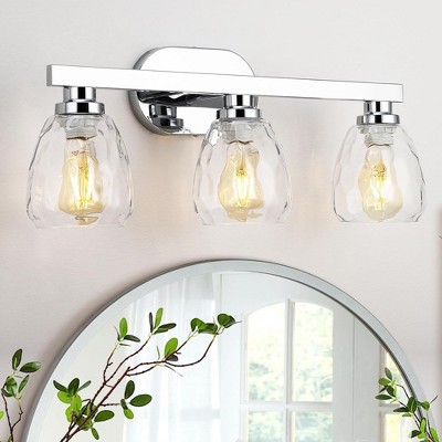 Whizmax Light Bathroom Light Fixture, Mirror Wall Mount Lighting Fixture, Glass Shade E26 Socket for Hallway Kitchen Bedroom Living Room