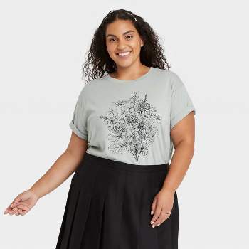 Women's Kindness Short Sleeve Graphic T-Shirt - Sage Green
