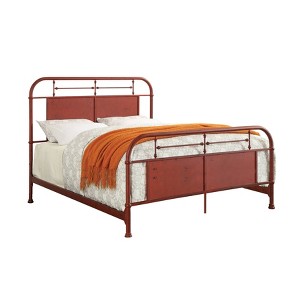 Izola Metal Bed Twin Apple Red - HOMES: Inside +Out