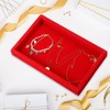 Unique Bargains Velvet Jewelry Tray Empty Stackable Tray Box for Rings Earrings Necklace Bracelet Pendants 1 Pc - 2 of 4