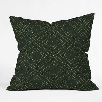 Marta Barragan Camarasa Vintage Emerald Pattern Square Throw Pillow Green - Deny Designs