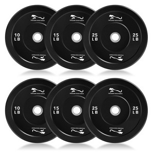 2-Inch Weight Plates Set, Bumper Plates With Steel Insert for Strength Training, Rubber Weight Plates for Barbell Home Gym - 1 of 4