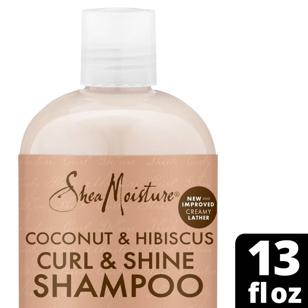 Photos - Hair Product Shea Moisture SheaMoisture Coconut and Hibiscus Curl and Shine Shampoo - 13 fl oz 