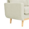 TiramisuBest 67.7" Wide Mid-Century Modern Upholstered Tufted Loveseat Sofa With Wooden Legs - 4 of 4