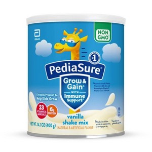 PediaSure Grow & Gain Non-GMO Shake Mix Powder Vanilla - 14.1oz - 1 of 4