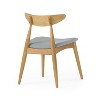 NicBex Dining Chairs Set of 2 Upholstered Chair Mid-Century Modern Chair with Wood Legs, Fabric Accent for Kitchen, Bedroom - 3 of 4