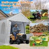 Carport Portable Storage Shed Storage Shelter, Roll-Up Zipper Doors, All-Season Protective Car Tent Tarp, Sturdy Metal Frame, Waterproof Carport - 4 of 4