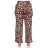 Women's Plus Size Printed Palazzo Pants - White Mark - 4 of 4