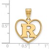 Black Bow Jewelry 14k Yellow Gold Plated Sterling Silver Rutgers Scarlet Knights NCAA Pendant - 2 of 3