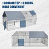 Large Metal Chicken Coop, Portable with Waterproof Cover, Outdoor Backyard Farm Poultry Fence, Also Suitable for Rabbits, Ducks, Chinchillas - 4 of 4