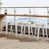 Yaheetech 24" Set of 4 Metal Counter Height Backless Stackable Bar Stools Indoor/Outdoor - 2 of 4