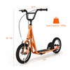 Costway Kick Scooter Carbon Steel Frame W/12'' Air Filled Wheel Youth Kids - 3 of 4