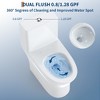 Elongated One-Piece Toilet w/Soft-Close Seat, Ceramic & PP, White, Multiple Styles - 3 of 4