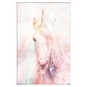 Trends International Pink Unicorn Framed Wall Poster Prints - 1 of 4