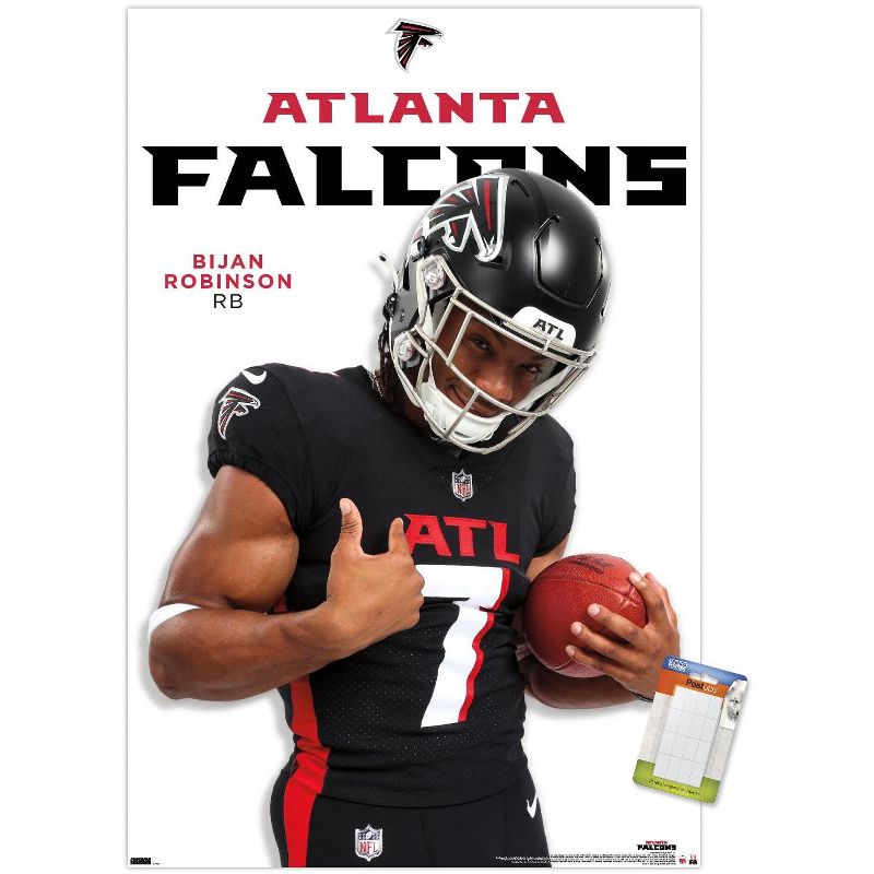 Trends International NFL Atlanta Falcons - Bijan Robinson Feature Series 24 Unframed Wall Poster Prints, 1 of 7