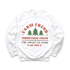 Simply Sage Market Women's Graphic Sweatshirt Farm Fresh Trees - 1 of 4
