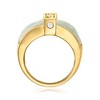 Ross-Simons Jade "Fortune, Prosperity, Longevity" Ring With 18kt Gold Over Sterling - 4 of 4