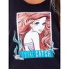 Disney Little Mermaid Women's Ariel Tank Short Pajama 2-Piece Set Black - 3 of 4