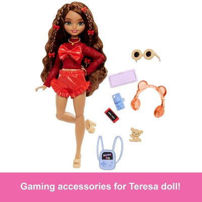 Teresa Fashion Doll with Video Game Accessories and Brown Hair