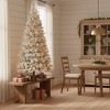 HomeRoots 4' White Pre Lit Slender Flocked Pine Christmas Tree - 2 of 4