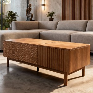 Gaoyangjiaju 51.1" Lift Top Coffee Table with Storage, Density Board for Living Room - 1 of 4