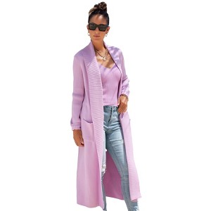Women's Long Knit Cardigan - LASCANA - 1 of 4
