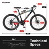 INFURNIC Bicycles 26 Inch Mountain Bike with Shimano 21 Speeds and Mechanical Disc Brakes for Teens and Adults, Blue, 71"*25"*39.3" - 2 of 4