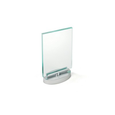 Silver Acrylic Desktop Revolving Sign Holder Frame 4" x 6"
