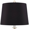 Vienna Full Spectrum Jolie Traditional Glam Table Lamps 26" High Set of 2 Candlestick Clear Crystal Glass Black Shade for Bedroom Living Room Bedside - 2 of 4