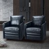 Set of 2 Hugo Transitional Wooden Upholstered Swivel Chair With Metal Base For Bedroom And Living Room| ART OF LIVING DESIGNS - 2 of 4