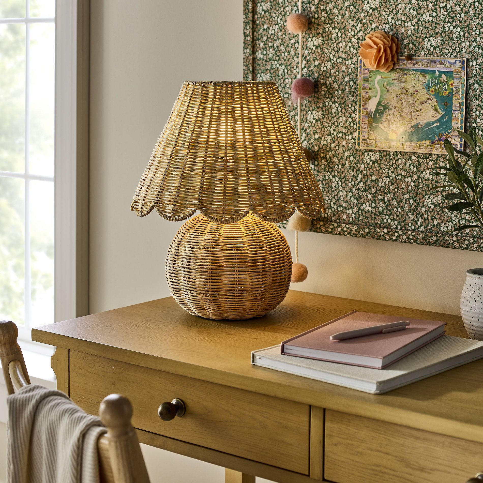 Table Lamp with Woven Base and Woven Shade - Threshold™ designed with Studio McGee