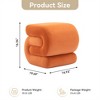 COWLOWN S-Shape Velvet Ottoman Makeup Stool Footstool, 250LBS Capacity, No-Assembly, Anti-Slip for Living Room/Bedroom/Sofa Side - 2 of 4