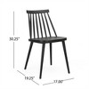 SKRAN Set of 2 Farmhouse Spindle Back Dining Chairs, Wooden Frame with Polypropylene Seat, Sturdy and Easy to Clean - 3 of 4