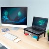 Mount-It! Height Adjustable Single Monitor Riser | Metal Mesh Computer Screen Platform | Desktop Riser for Laptop Monitor & Printer | 44 Lbs. Capacity - 3 of 4