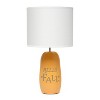 Simple Designs 17.88" Cozy Autumn "Hello Fall" Pumpkin-Shaped Table Lamp with White Drum Shade - 4 of 4