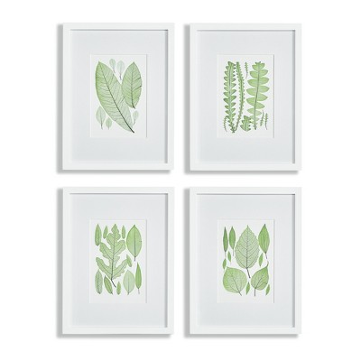 Plum & Post Assorted Leaf Prints, Set Of 4