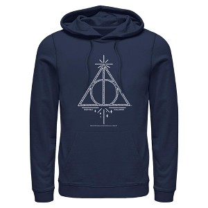 Men's Harry Potter Deathly Hallows Symbol Pull Over Hoodie - 1 of 4