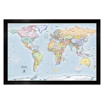 Home Magnetics World Map - L Blue