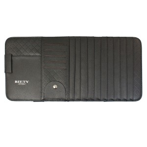 Unique Bargains Faux Leather Sun Visor 11 Capacity CD Storage Name Card Holder for Car - 1 of 4