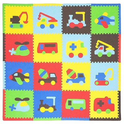 Tadpoles Hearts & Stars Foam Playmats For Kids, 16 Interlocking Foam Tiles, Total Coverage 50 X 50, For Ages 3 And Up