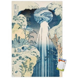 Trends International The Amida Waterfall in the Far Reaches of the Kisokaido Road Unframed Wall Poster Prints - 1 of 4