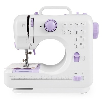 Costway Sewing Machine for Beginners Mini Sewing Machine with 12 Built-in Stitches & Light
