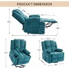 Power Lift Recliner Chair with Massage & Heat, Dual Motor Oversized, Steel Frame & Soft Fabric, 350lb Capacity - 3 of 4